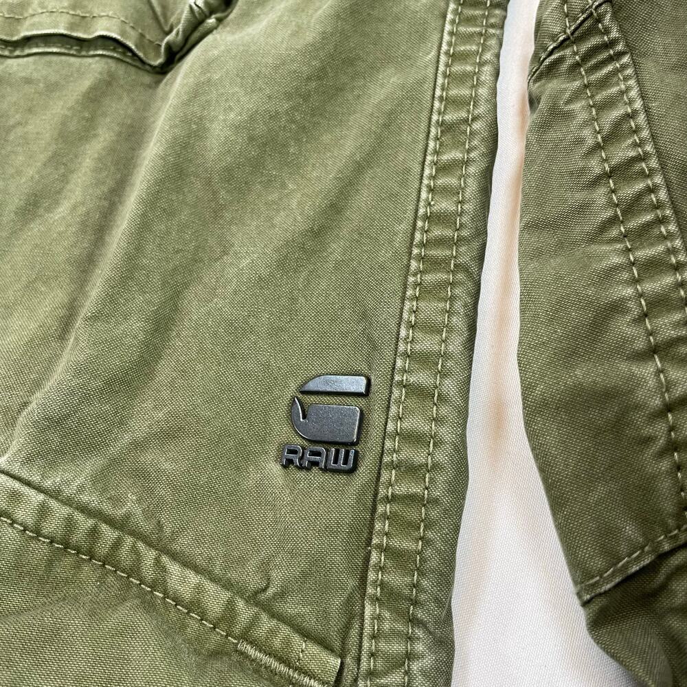 G-Star Raw Vodan Worker Overshirt Jacket Olive Green Canvas Men's Size Small - Picture 5 of 9